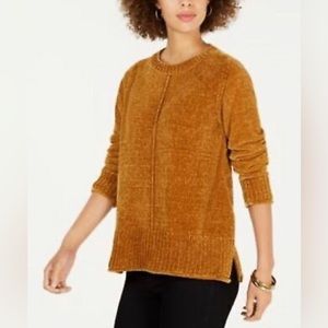 Style & Co Women's Chenille Sweater Yellow size XL Boho